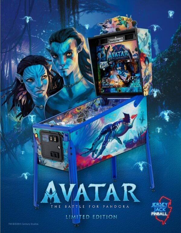 Avatar Limited Edition Pinball Machine, Avatar pinball machine limited edition, Avatar Battle for Pandora pinball machine, buy Avatar pinball machine, limited edition pinball machine for sale, collectible pinball machine, rare pinball machine, Avatar pinball machine for sale, James Cameron Avatar pinball, Stephen Lang pinball machine, exclusive pinball machine 2025, only 5000 Avatar pinball machines, 6-flipper pinball machine, pinball machine for collectors, arcade game for Avatar fans, luxury pinball machine for home, premium pinball machine for sale, Pinball Machines Depot Avatar pinball, best place to buy Avatar pinball machine,