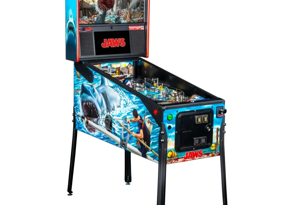 JAWS Pro Pinball Machine, JAWS Pinball Machine, JAWS Premium Pinball Machine, Stern JAWS pinball for sale, Buy JAWS pinball machine, JAWS pinball machine price, JAWS pinball gameplay features, Stern JAWS Pro vs Premium, JAWS Limited Edition pinball, Insider Connected pinball, Where to buy JAWS Stern pinball machine, How much does the JAWS pinball machine cost?, What’s the difference between JAWS Pro and Premium?, Does the JAWS pinball have Richard Dreyfuss voice?, Best movie-themed pinball machines 2025, Stern JAWS pinball release date, JAWS pinball vs Godzilla pinball, Stern JAWS vs Jersey Jack pinball,